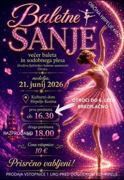 Baletne sanje - Društvo ljubiteljev baletne umetnosti Divača