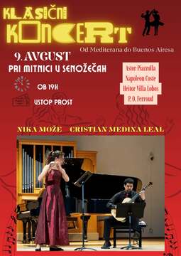 Koncert klasične glasbe pri mitnici v Senožečah