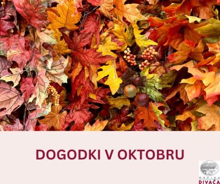 Napovednik dogodkov za oktober 2023